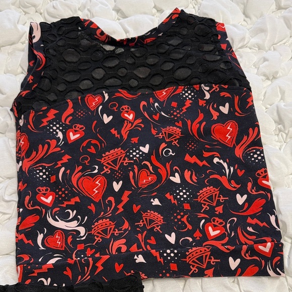 Descendants Rise of Red Custom Kids Red & Black Heart Print Set - Picture 2 of 5